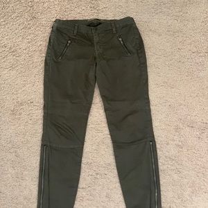 J BRAND Zip Moto Women’s Size 27- Olive Army Green